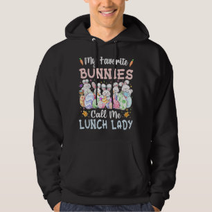 My Favourite Bunnies Call Me Lunch Lady Cute Eggs Hoodie