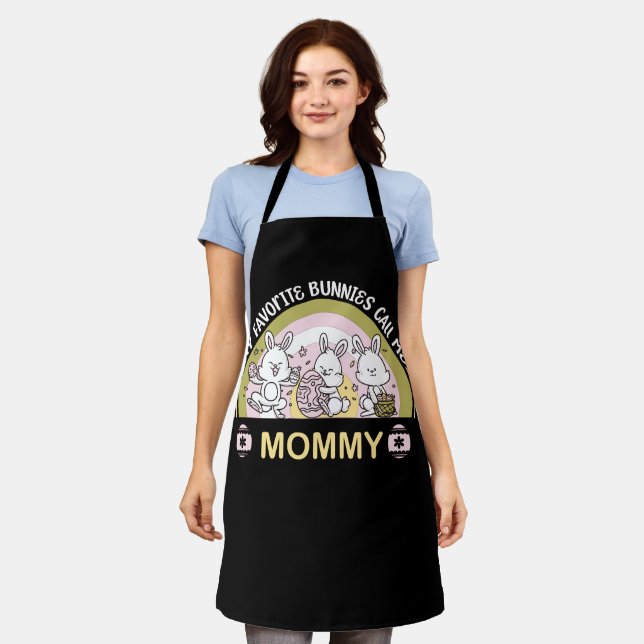My Favourite Bunnies Call Me Mommy Apron (Worn)