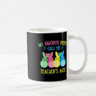 My Favourite Bunnies Call Me Teacher's Aide Cute B Coffee Mug