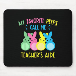 My Favourite Bunnies Call Me Teacher's Aide Cute B Mouse Pad
