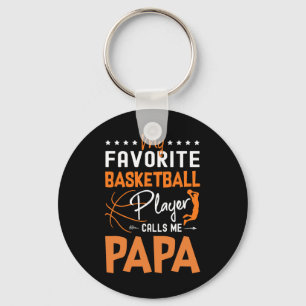 My Favourite Bysketbyll Player Calls Me Papa Gift Keychain