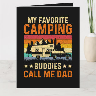 My Favourite Camping - Buddies Call Me Dad Thank You Card