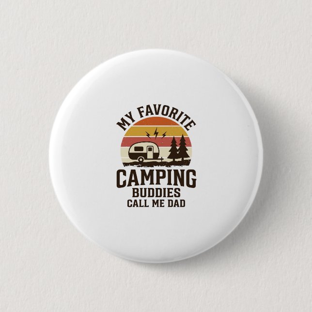 My Favourite Camping Buddies Call Me Dad Vector De 2 Inch Round Button (Front)