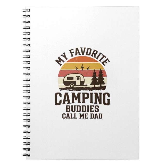 My Favourite Camping Buddies Call Me Dad Vector De Notebook (Front)
