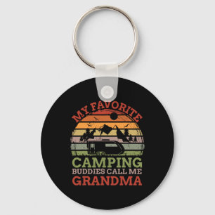 My Favourite Camping Buddies Call Me Grandma Fathe Keychain