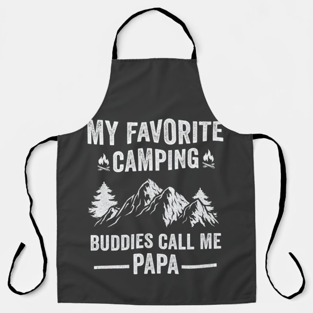My Favourite Camping - Buddies Call Me Papa Apron (Front)