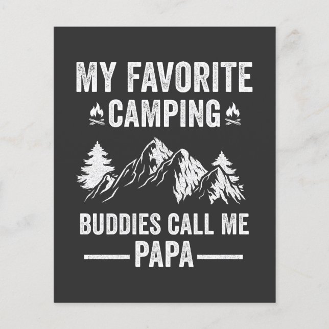 My Favourite Camping - Buddies Call Me Papa Flyer (Front)