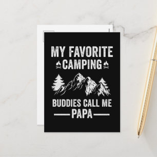 My Favourite Camping - Buddies Call Me Papa Holiday Postcard