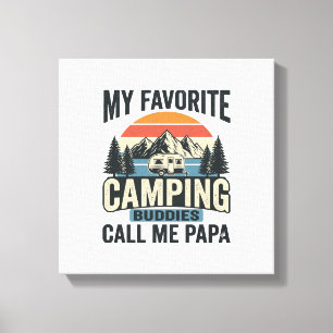 My Favourite Camping Buddies Call Me Papa Shirt_1 Canvas Print