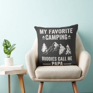 My Favourite Camping - Buddies Call Me Papa Throw Pillow