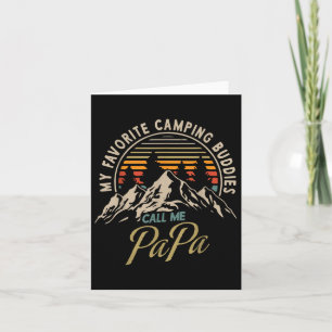 My Favourite Camping Buddies Call Me Papa Vintage Card