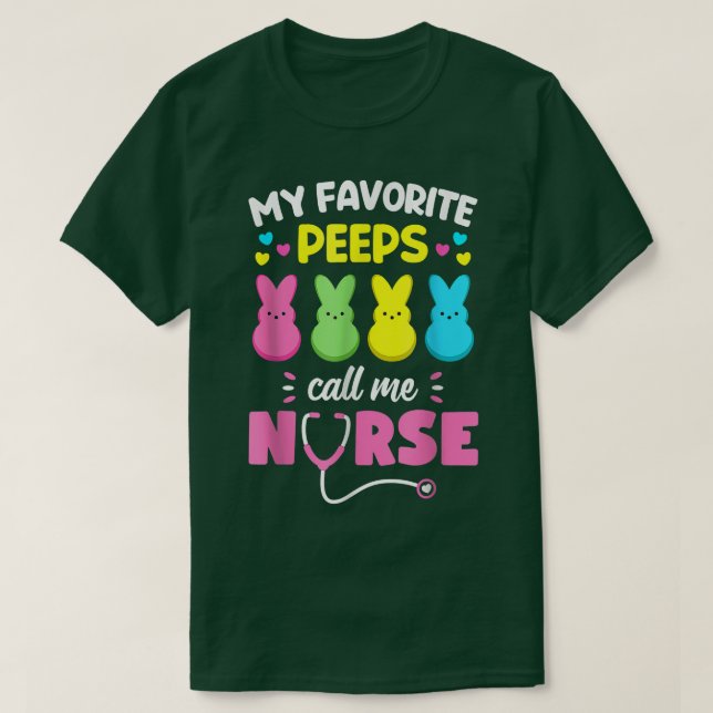 My Favourite Candy Call Me Nurse Tee Easter Bunny  (Design Front)