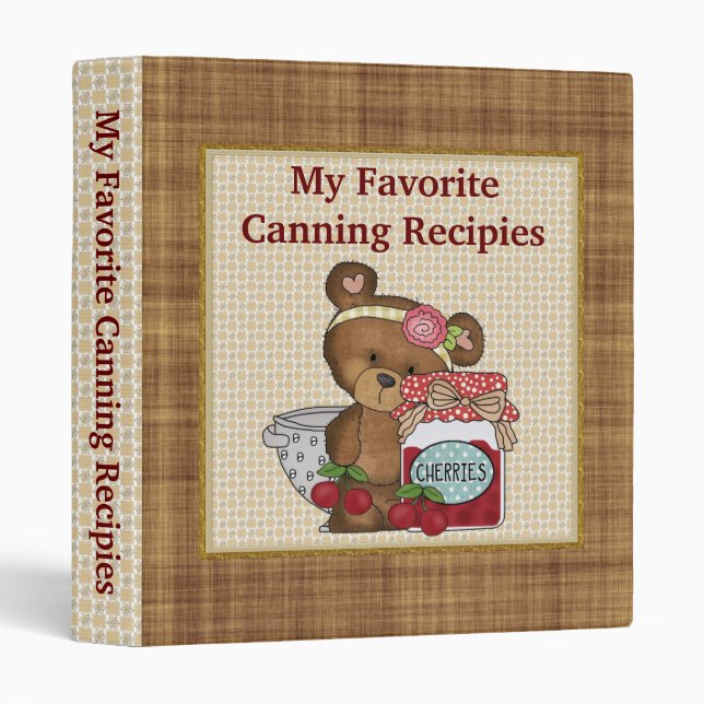 My Favourite Canning Recipies Binder (Front/Spine)