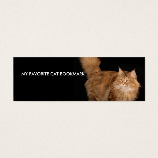 My Favourite Cat Bookmark (Front)