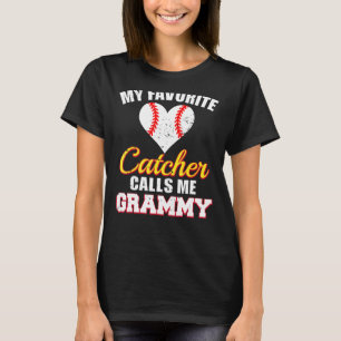 My Favourite Catcher Calls Me Grammy Catcher Baseb T-Shirt