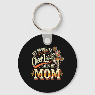 My Favourite Cheerleader Call Me Mom Cheerleading Keychain