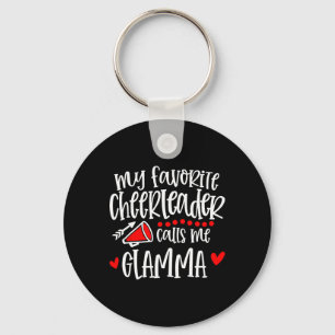 My Favourite Cheerleader Calls Me Glamma Funny Che Keychain