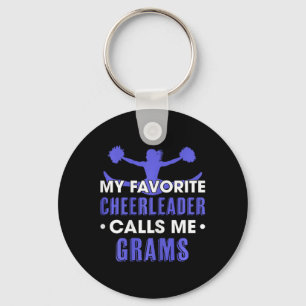 My Favourite Cheerleader Calls Me Grams Cheerleadi Keychain