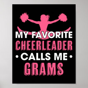 My Favourite Cheerleader Calls Me Grams Cheerleadi Poster