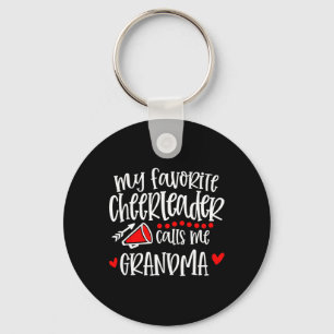 My Favourite Cheerleader Calls Me Grandma Funny Ch Keychain