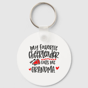 My Favourite Cheerleader Calls Me Grandma Funny Ch Keychain