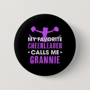 My Favourite Cheerleader Calls Me Grannie Cheerlea 2 Inch Round Button