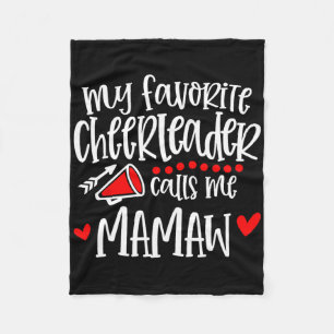 My Favourite Cheerleader Calls Me Mamaw Funny Chee Fleece Blanket