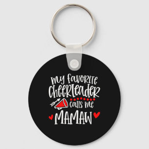 My Favourite Cheerleader Calls Me Mamaw Funny Chee Keychain