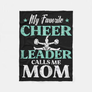 My Favourite Cheerleader Calls Me Mom Cheerleading Fleece Blanket