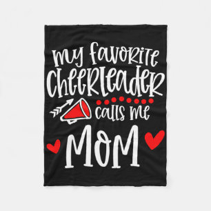 My Favourite Cheerleader Calls Me Mom Funny Cheerl Fleece Blanket