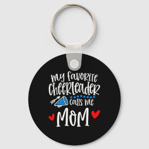 My Favourite Cheerleader Calls Me Mom Funny Cheerl Keychain