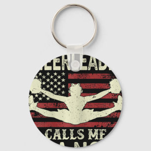 My Favourite Cheerleader Calls Me Noi Us Flag Patr Keychain