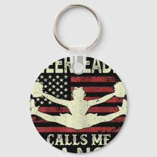 My Favourite Cheerleader Calls Me Noi Us Flag Patr Keychain