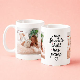 My Favourite Child Has Paws Custom Pet Photo Coffe Coffee Mug