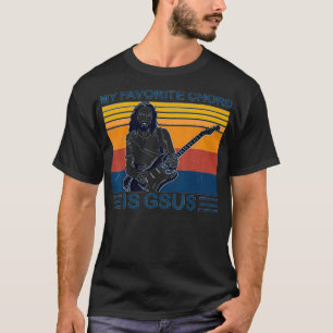 My Favourite Chord Is Gsus Jesus Play Guitar Retro T-Shirt