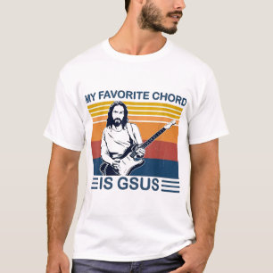 My Favourite Chord Is Gsus Jesus Play Guitar Retro T-Shirt