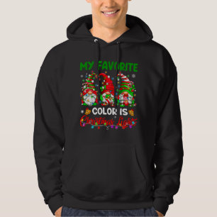 My Favourite Colour Is Christmas Light Gnome Merry Hoodie