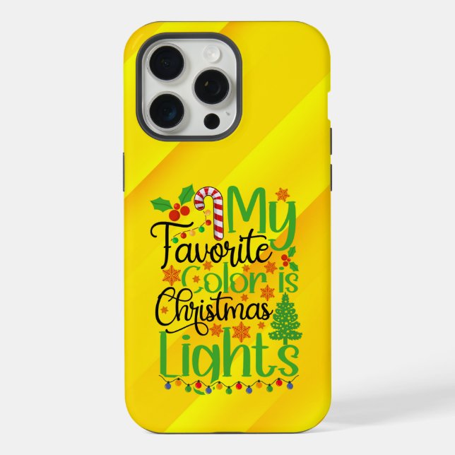 My Favourite Colour is Christmas Lights-55667 iPhone Case (Back)