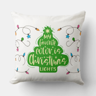 My Favourite Colour Is Christmas Lights-99980 Throw Pillow