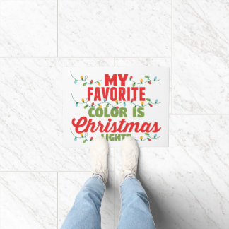 My Favourite Colour Is Christmas Lights Doormat