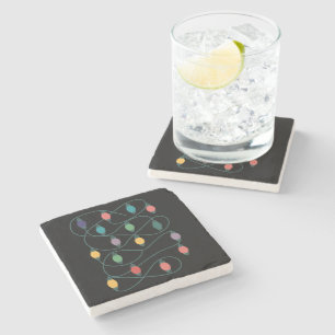 My Favourite Colour Is Christmas Lights Funny Paja Stone Coaster