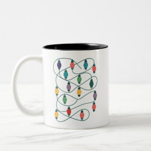 My Favourite Colour Is Christmas Lights Funny Paja Two-Tone Coffee Mug