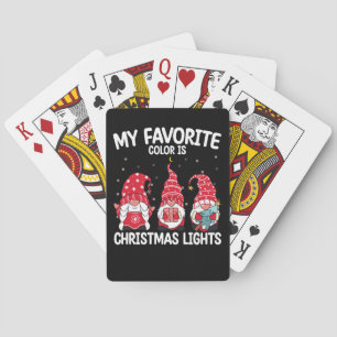 My Favourite Colour Is Christmas Lights Gnome Playing Cards