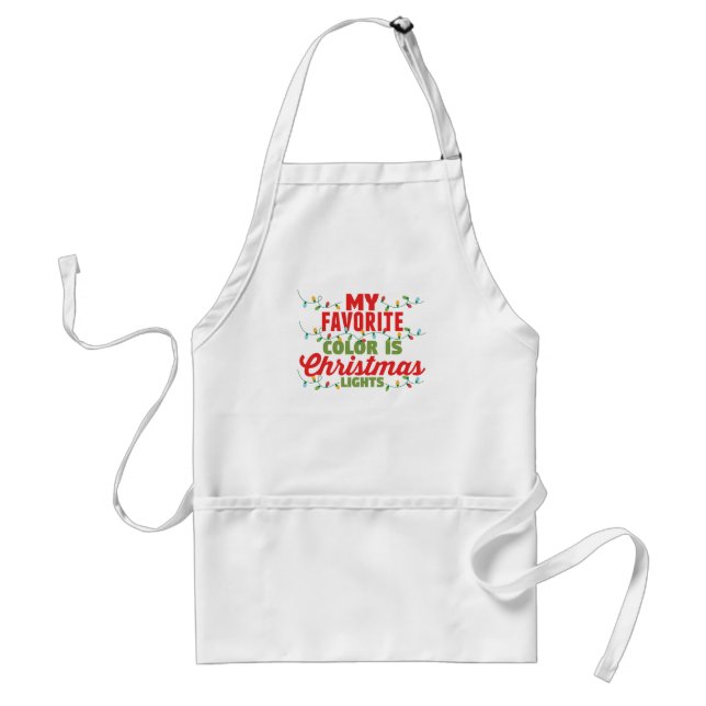 My Favourite Colour Is Christmas Lights  Standard Apron (Front)