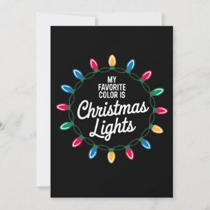 My Favourite Colour Is Christmas Lights Wreath Bul Invitation