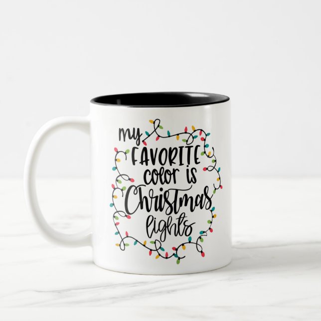My Favourite Colour Is Christmas Two-Tone Coffee Mug (Left)
