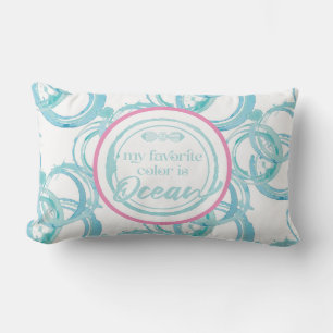 My Favourite colour is Ocean Throw Pillow