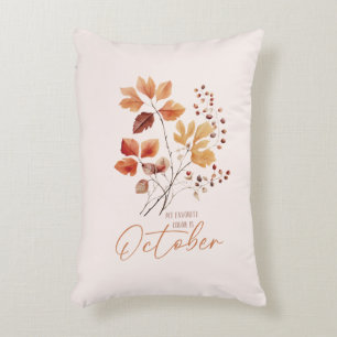 My Favourite Colour Is October –Autumn Leaves & Pi Accent Pillow