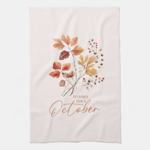 My Favourite Colour Is October –Autumn Leaves & Pi Kitchen Towel
