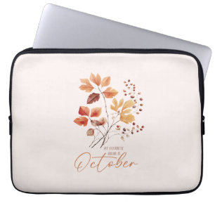 My Favourite Colour Is October –Autumn Leaves & Pi Laptop Sleeve